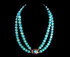 Frank Patania Sr. Vintage Turquoise Beads & Solid 14kt Gold Clasp