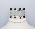 Antonio Pineda Vintage Mexican Silver Onyx Cones Bracelet