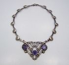 Los Ballesteros Purple Stone Pectoral Necklace