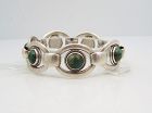 Hector Aguilar Azurmalachite Vintage Mexican Silver Bracelet