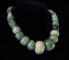 Pre Contact Pre Columbian Era Beads Necklace Mexico With Sterling