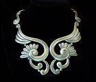 Lotus Vintage Mexican Silver Necklace Fantastic