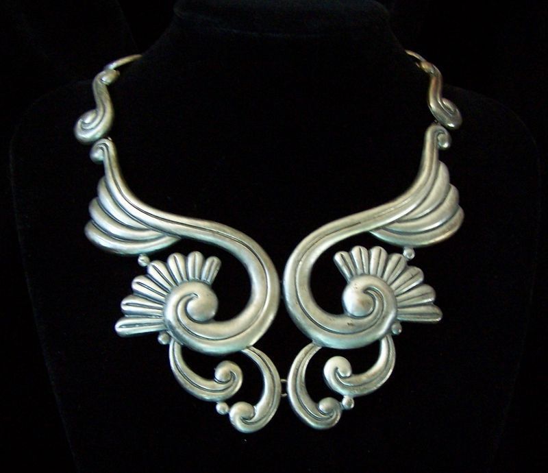 アクセサリー Vintage Mexican silver necklace charm Lotus Vintage Mexican Silver Necklace Fantastic (item #1344521)