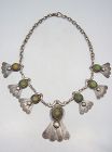 Old Jade Vintage Mexican Silver Necklace