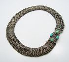 Matl Matilde Poulat Jeweled Vintage Mexican Silver Snake Necklace