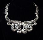 Los Castillo Vintage Mexcian Silver Swirl  Pectoral  Design # 396