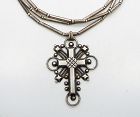 William Spratling Vintage Mexican Silver Necklace With Spratling Chain