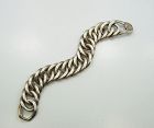 1 Inch Tall William Spratling Vintage Mexican Silver Chain Bracelet