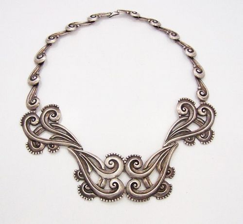 Margot de Taxco  #  5161  Vintage Mexican Silver Necklace