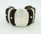 William Spratling Silver & Wood Cuff