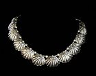 Margot de Taxco # 5149 Vintage Mexican Silver Clam Shell Necklace