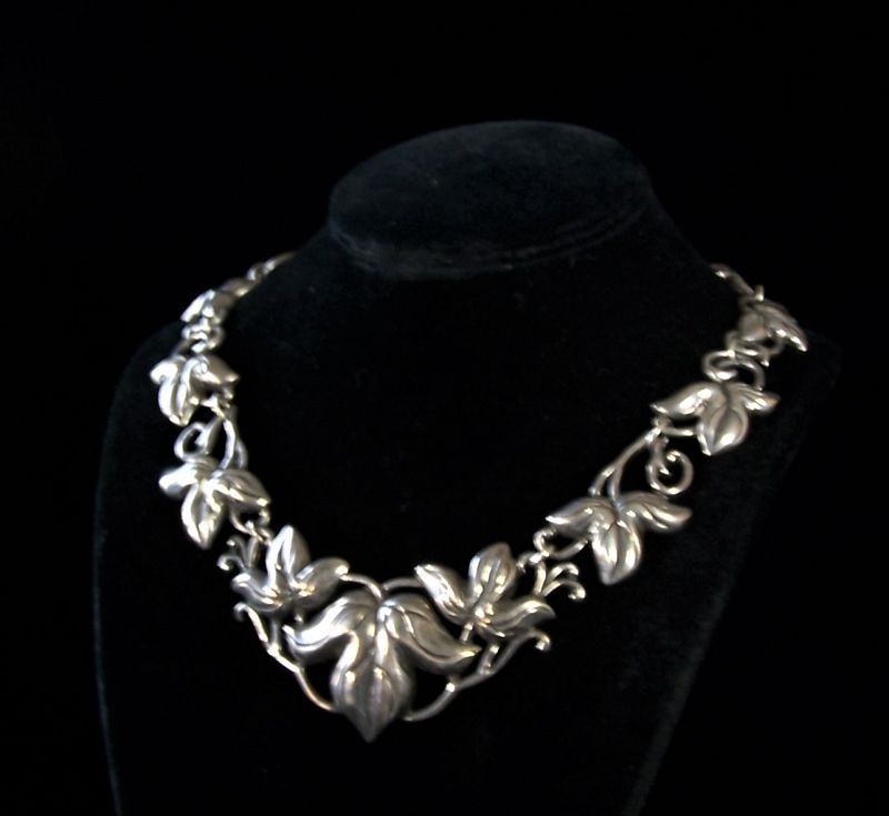 アクセサリー vintage mexican design silver necklace Vintage Mexican Sterling Silver Necklace - Seaside Art Gallery
