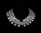 Los Castillo 262 Vintage Mexican Silver Double Pre Colombian Necklace