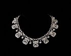 Old Vintage Mexican Silver Deeply Chased Necklace & Casa Belles