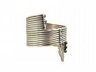 Hector Aguilar 6 Stone Ribbed Mexican Silver Vintage Bracelet