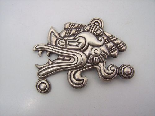 Antonio Pineda Very Early Vintage Mexican Silver Brooch Pin