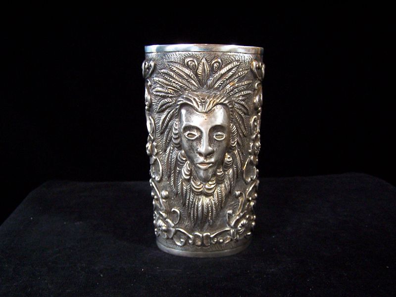 Ortega Vintage Mexican Silver Giant Repousse Cuff Bracelet