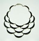 Antonio Pineda Vintage Mexican Silver Crescent Necklace