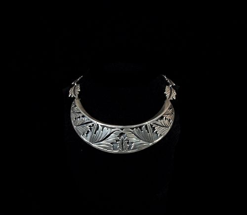 Alfredo Villasana Vintage Mexican Silver Shadow Box Necklace