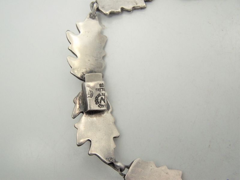 Alfredo Villasana Vintage Mexican Silver Shadow Box Necklace