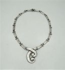 Margot de Taxco # 5580 A Vintage Mexican Silver Necklace Swirl