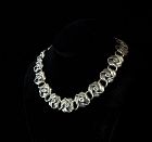 Hector Aguilar Vintage Mexican Silver Ribbons  & Bows Necklace