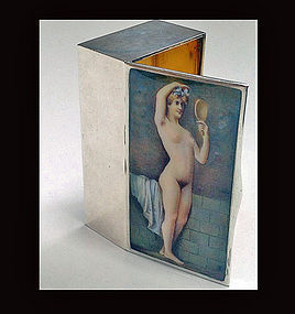 Fine Erotic Enamel Snuff Box, probably Austria C.1910