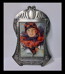 WMF Art Nouveau Jugendstil pewter photograph frame, WMF