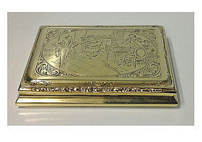 Gold Snuff Card Case Box