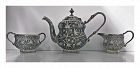 Rare Kashmir Silver Tea set for Western market, C.1910