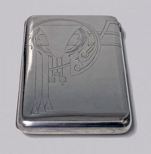 Russian Silver cigarette case, 1908-1926, Feodosii Ivanovich Pekin, Mo