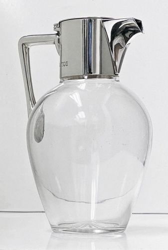 Christopher Dresser Silver Glass Claret Jug London 1897 Heath and Midd