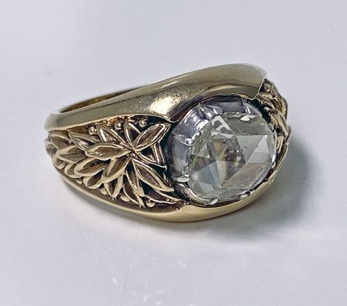 Antique Gold and Rose cut Diamond Ring C.1930.