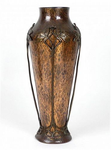 Large WMF Jugendstil Art Nouveau Copper Vase C.1900