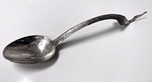 Thai Silver Rice serving Ladle Spoon