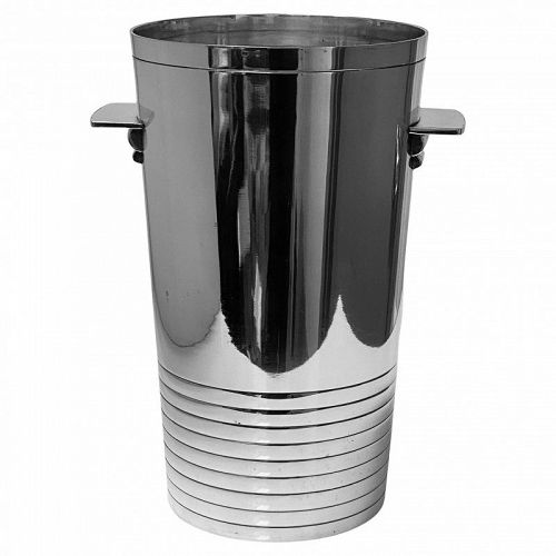 French Art Deco Silver plate Wine Cooler Bucket, C.1935.