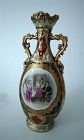 Porzellanfabrik Victoria Schmidt Rare Vase c1890 Shylock and Portia Co