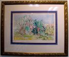 JACQUES VILLON Signed Limited Edition 53/60 Hand Colored Etching Lands