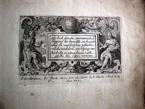 OFFER VAN ABRAHAM Book Of Genesis in Engravings c1700 Amsterdam Rare