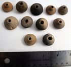 Collection Genuine 11 x Pre-Columbian Mayan Pottery Beads Ancient (g)