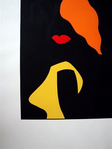 TOM KROJER "Soho New York" Abstract Woman Serigraph Poster 28" x 20"
