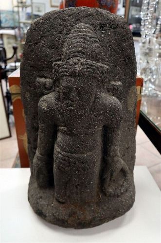 Superb 21" Sandstone c15th Temple Figurine Ceylon Sri Lanka Must See!