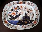 DAVENPORT 14" Imari Pattern Platter Exceptional c1840 Victorian Church