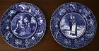 Pr. Antique Plates Rowland & Marsellus c1900 Plates Alden & Pricilla