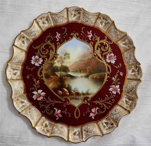 Aynsley Hand Painted Plate Loch Katrina by R. G. Keeling c1940 #3591