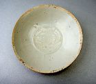 Qingbai Porcelain Bowl with a Moulded Pattern of Fish