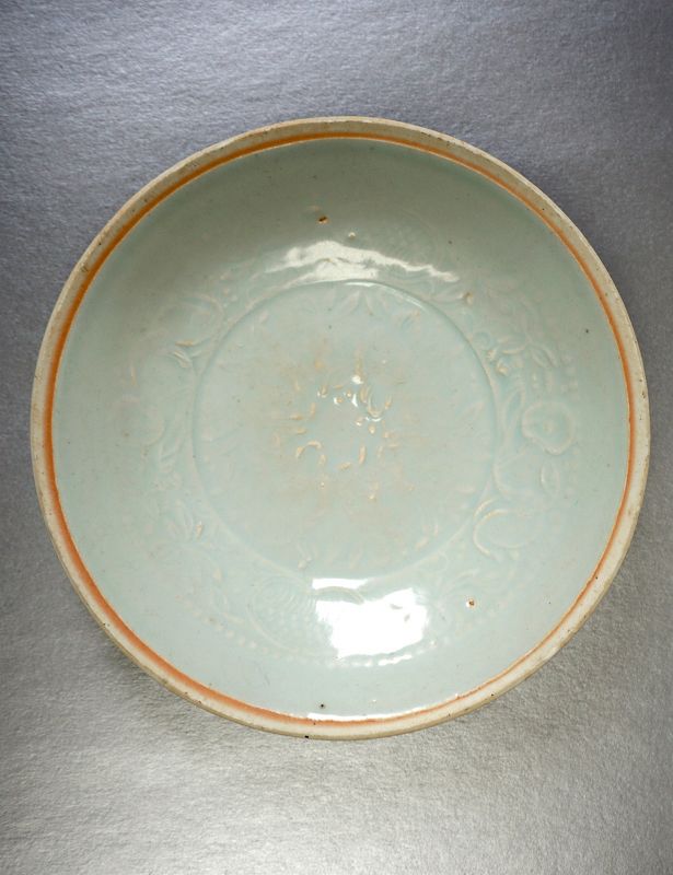 Southern Song Dynasty Qingbai Porcelain Bowl with a Moulded Pattern