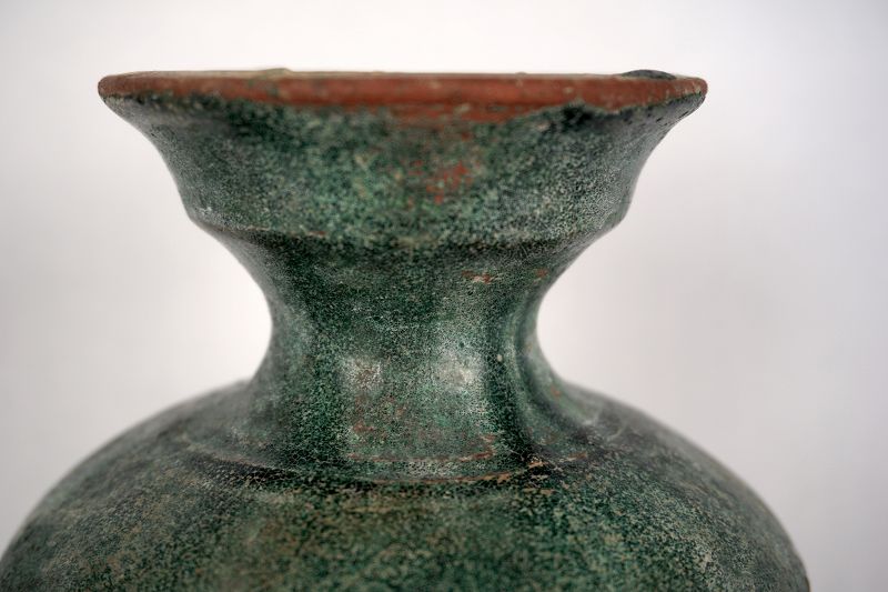 Han Dynasty Jar with Green and Amber Glaze