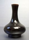 Kangxi Mark Mirror Black Vase with Slim Neck, 1800-1900