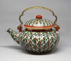 A Benjarong (Bencharong)Teapot, Qing Dynasty, Reign of Rama V